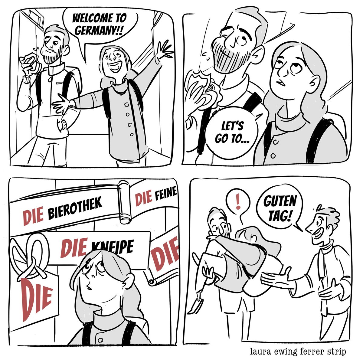 We just went to Germany! Lovely food, lovely culture and people!!! Different language....hehe