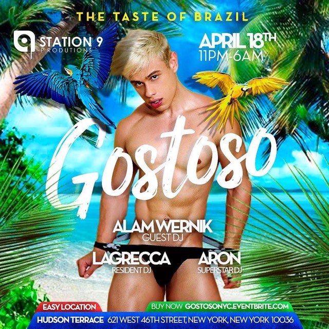 WeHoParty's tweet photo. New York City, April 18, 2020 - The Taste of Brazil, Gostoso with @alamwernik #DJLagrecca and @DjAronOfficial at Hudson Terrace. Tickets at https://t.co/Vd7fhs0mUu
#GayNYC #NYCGay #GayNYCNightlife #Nightlife #GayParties #DJAron #GostosoNYC #HudsonTerrace #WeHoParty https://t.co/RKIBJoFhkg