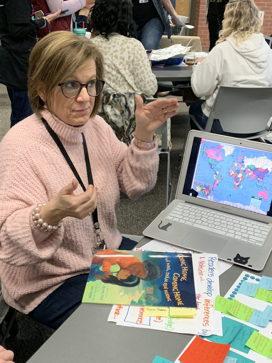 Holbecka's tweet photo. Look how amazing these teachers are! Learned how to incorporate many objectives in thai, Vietnamese, and Chinese stories. #lisdlas #lisdculture https://t.co/185HCPXNhY