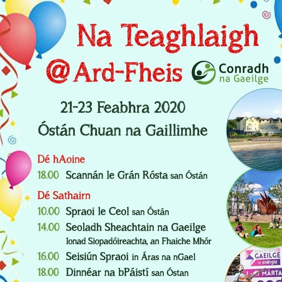 spraoileceol's tweet photo. Ag súil go mór le amárach don Árd Fheis Chonradh na Gaeilge @GalwayBayHotel @CnaG
Beidh #Colourstrings i nGaeilge ar siúl ag 10am san óstán Cuan na Gaillimhe is ag 4pm in Áras na nGael @arasnangael i gCathair na Gaillimhe do Seachtain na Gaeilge 2020 @SnaGaeilge Bígí linn ☘️ https://t.co/sOlf9hMH8q