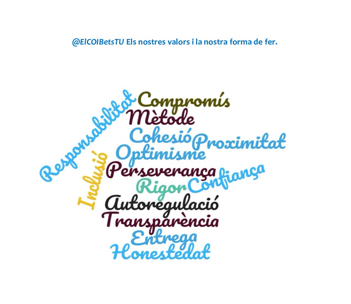 elCOIBetsTU's tweet photo. Coneix-nos millor a través de les paraules que ens defineixen i ens identifiquen: els nostres #valors, el nostre #coneixement, què volem per a les #infermeres i què volem per a la #persona que atenem.

#elCOIBetsTU #eleccionsCOIB #votaelCOIBetsTU #24F #COIB2020 https://t.co/OGJKdP5AD0