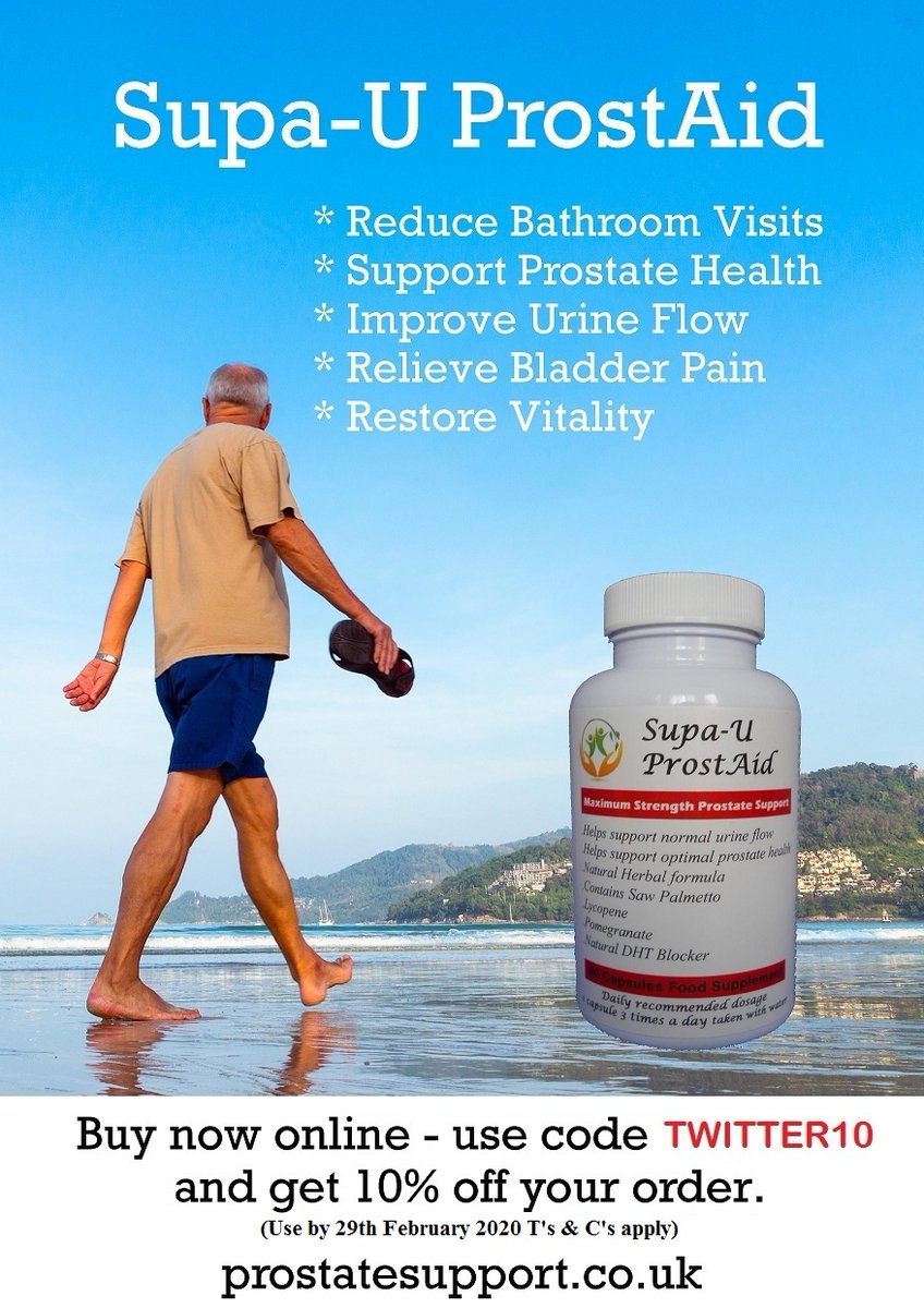 UKProstAid's tweet photo. 10% OFF #ProstAid #Prostate Support Supplements 
USE CODE TWITTER10 at checkout!!
Click Here>> https://t.co/bHM902JDu8

(UNTIL 29TH FEBRUARY 2020!!)

#prostatesupplements #ProstateSupport #ProstateHealth #MensHealth https://t.co/1j38a7VJvQ