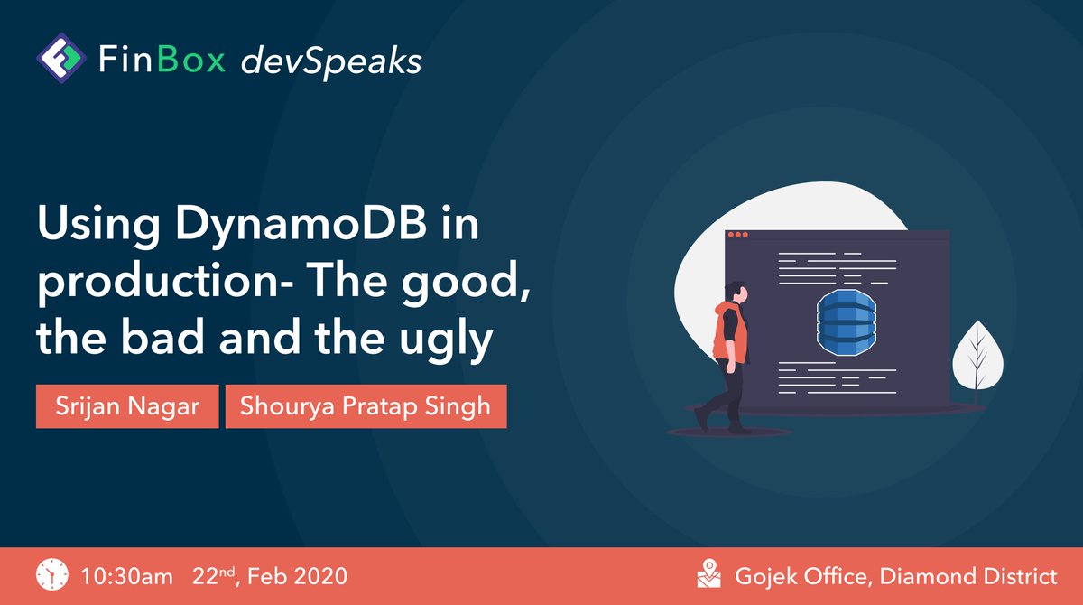 FinBox (@finbox_in) on Twitter photo Join us in FinBox Devspeaks session on DynamoDB tomorrow.
Time: 10:30 am
Venue: Gojek Office, Diamond District
<a href="/shouryaps/">Shourya Pratap Singh</a> <a href="/srijannagar/">Srijan Nagar</a> Join us in FinBox Devspeaks session on DynamoDB tomorrow.
Time: 10:30 am
Venue: Gojek Office, Diamond District
<a href="/shouryaps/">Shourya Pratap Singh</a> <a href="/srijannagar/">Srijan Nagar</a>