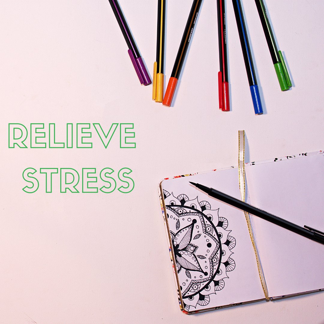 A technique for distracting yourself, getting through symptoms, or relieving stress: COLORING! Adult coloring books have been shown to help distract and relax the brain. #helpontheway #coloring #healing #njmmj #mmj  #newjersey#njcommunity