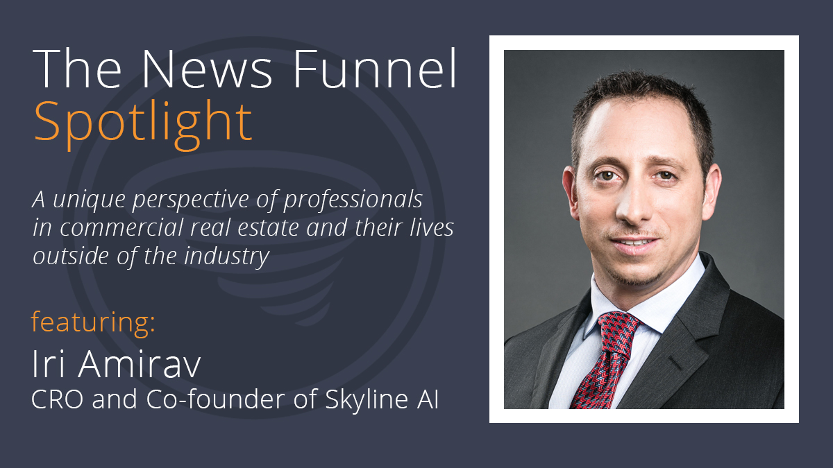 We are excited to feature Iri Amirav, CRO and Co-Founder of <a href="/Skyline_AI/">Skyline AI</a> on this week's News Funnel Spotlight. Learn more about Iri's passion for #CREtech and his fascinating travel experience: bit.ly/2wBgOrb