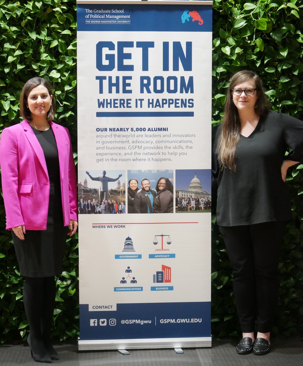 GSPMgwu's tweet photo. A big thank you to two incredible GSPM grads, @MeganWhittemore and @toritaylor, for recording a lively and insightful new #FFRPod episode right here at GW. Great to have you back! #OnlyAtGSPM https://t.co/QtVOYLPDOH