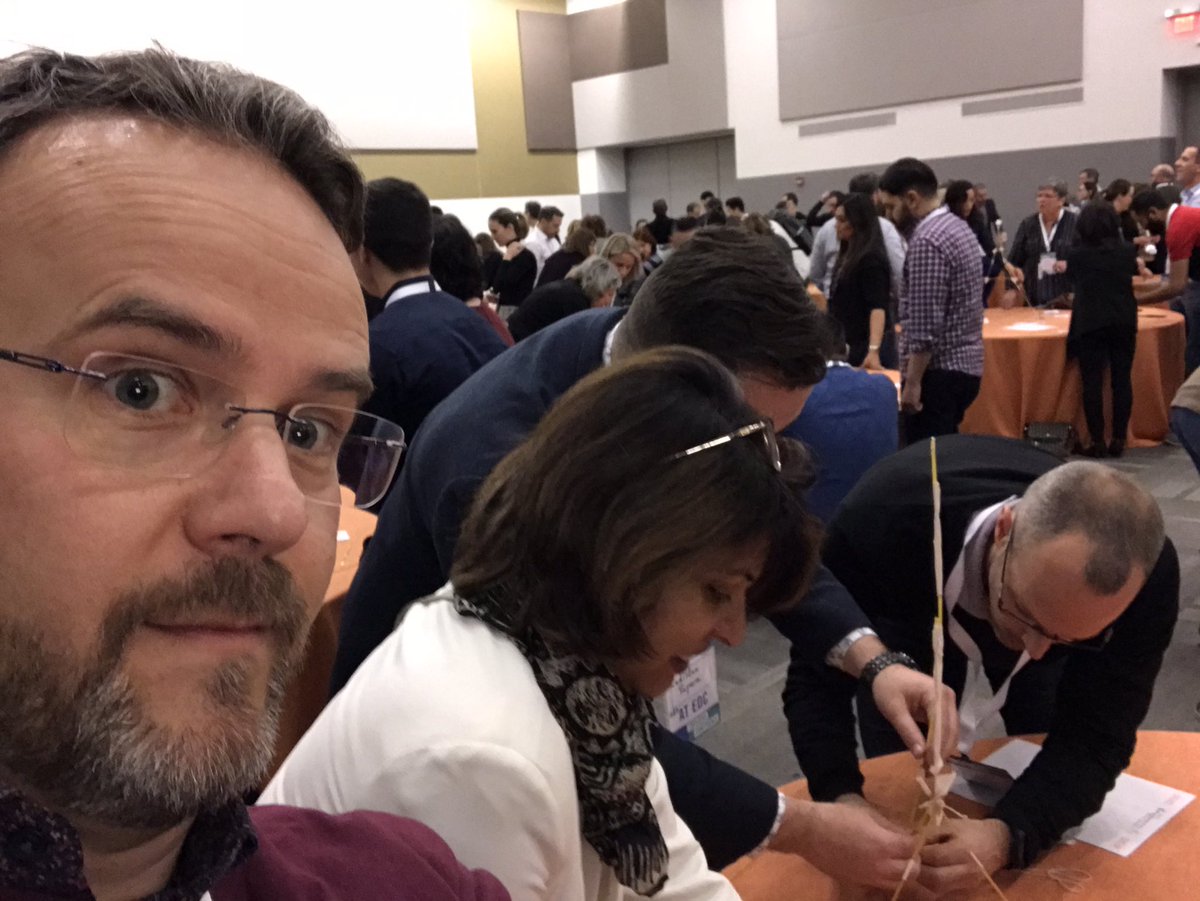 Learning through doing the marshmallow tower challenge. Can we adapt to changing conditions? #lifeatedc #conferenceEDC @EDCMoments