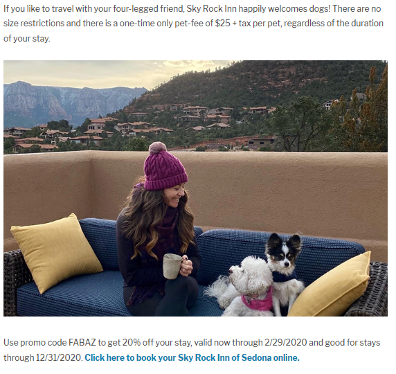 Have you seen our coverage in the latest <a href="/FabulousArizona/">Fabulous Arizona</a> article? Thank you for such the kind words! 
#VisitAz #Sedona #SkyRockInn