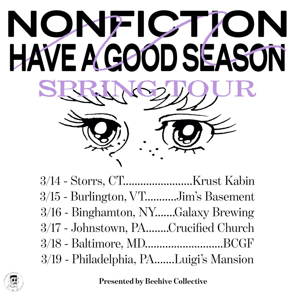 JoeyGinaldi's tweet photo. Flier design I did with Nic Palermo for the upcoming Nonfiction / Have A Good Season tour. https://t.co/uoEaYeO2ZP