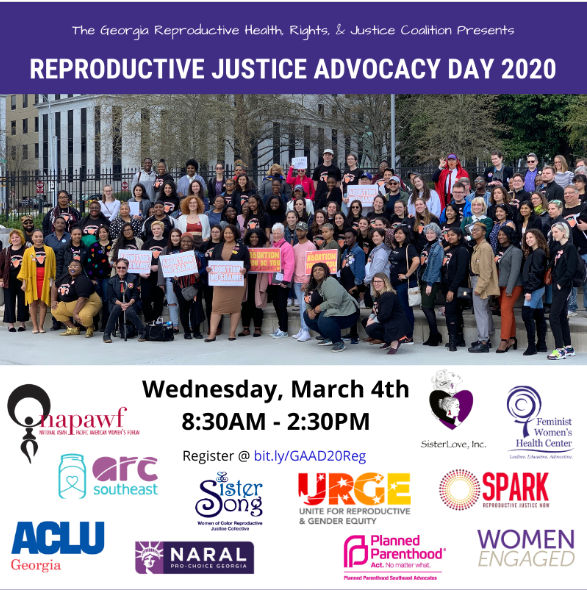 SisterSong_WOC's tweet photo. Join the Georgia Reproductive Health, Rights, and Justice Coalition for a Joint Advocacy Day on Wednesday, March 4th to make our voices heard for #ReproJustice at the State Capitol! 

Register at https://t.co/eUeYTkOuuH. https://t.co/qXmzh4p09i