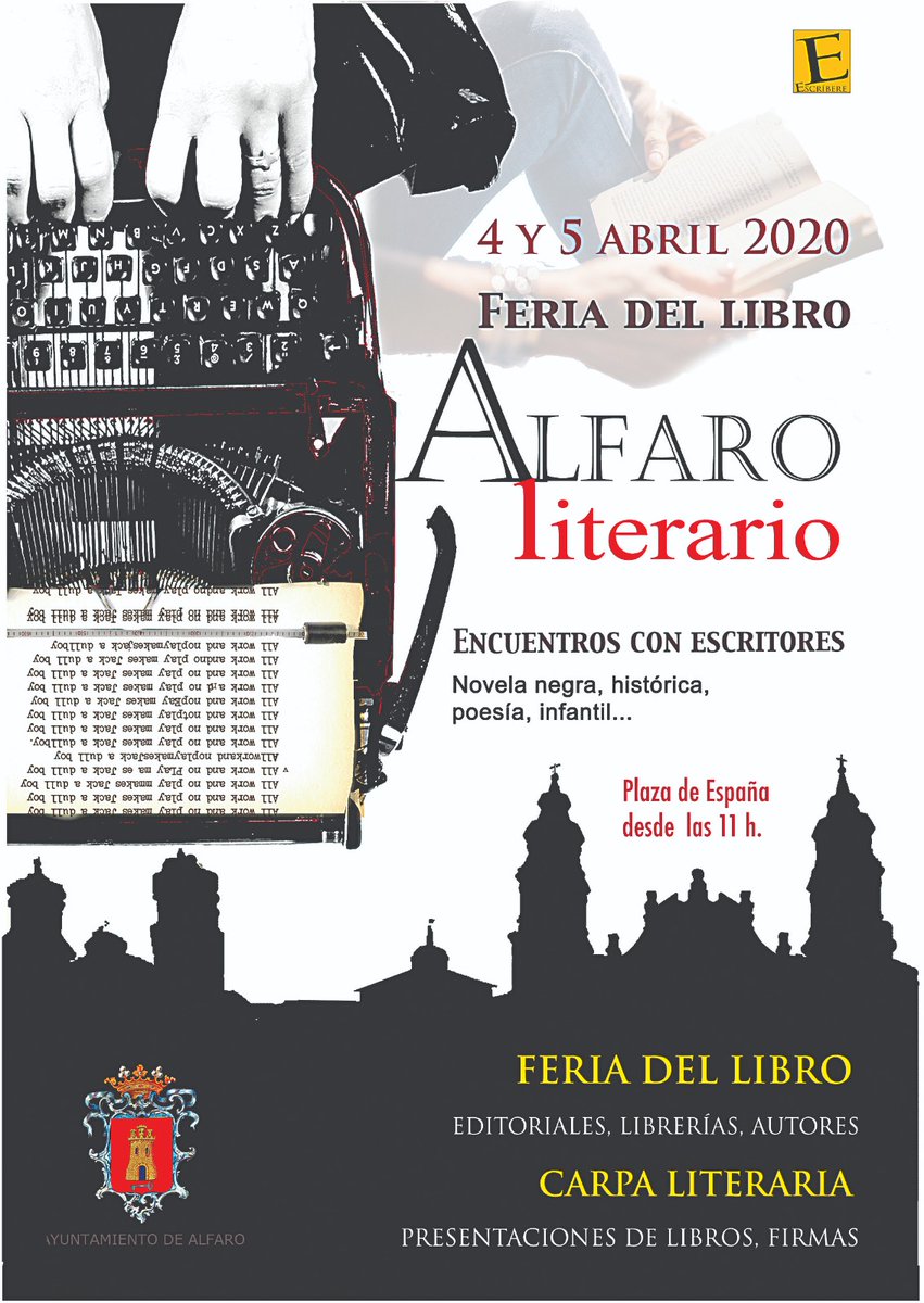 areinforma's tweet photo. ¡¡Nuestros queridos amigos y compañeros de aventura: @escribere han organizado, junto con el @AytoAlfaro, la Primera #FeriadelLibro, el primer encuentro con algunos los mejores escritores de La Rioja, Navarra y Aragón, ¡con estilos y géneros para todos los gustos!! https://t.co/zHfzE1cyI2