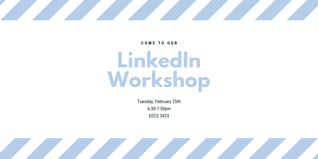sweumich's tweet photo. Looking to improve your professional web presence? Come to our LinkedIn Workshop on Tuesday, February 25th from 6:30-7:30pm at EECS 3433! You'll learn how to present yourself best on LinkedIn and personal websites while enjoying Insomnia Cookies and free headshots! https://t.co/VgLWlo7rNE