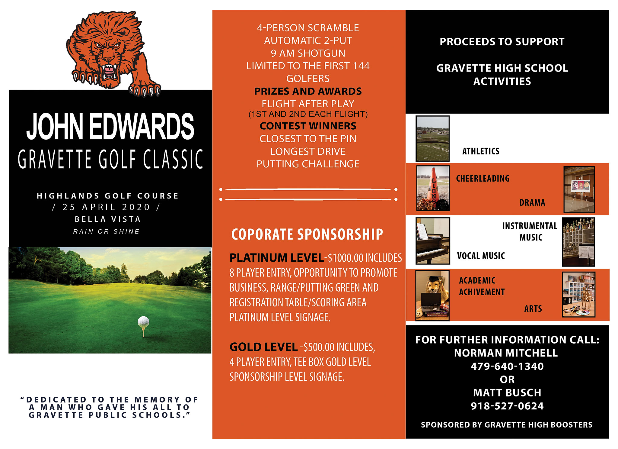 Gravette Basketball on Twitter "18th Annual Gravette Golf Classic/1st