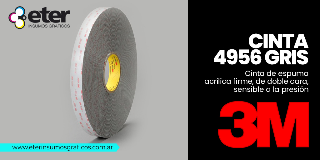 eterinsumos's tweet photo. La 3M™ VHB™ Cinta 4956 es una cinta que se pega substratos de energía superficial alta. 62 milésimas de espesor. Proporciona practicidad de manejo, acolchado, amortiguación y resistencia a impactos. Resistencia a los plastificantes. https://t.co/hzzsdoZ8yq