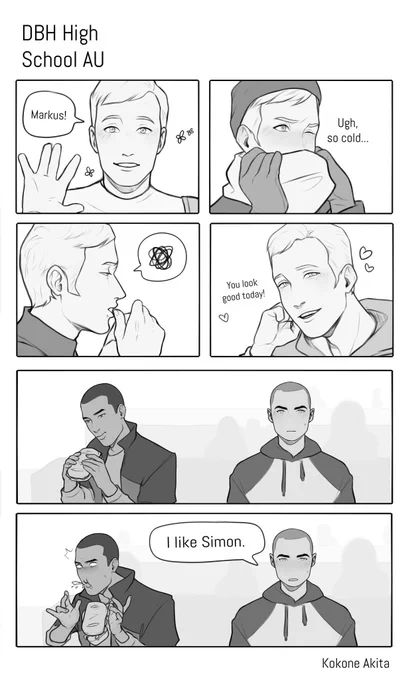 #simarkusweek day 21:
Alternate Universe 

"Really Markus, right in front of my sandwich?" 
#DetroitBecomeHuman #simarkus 