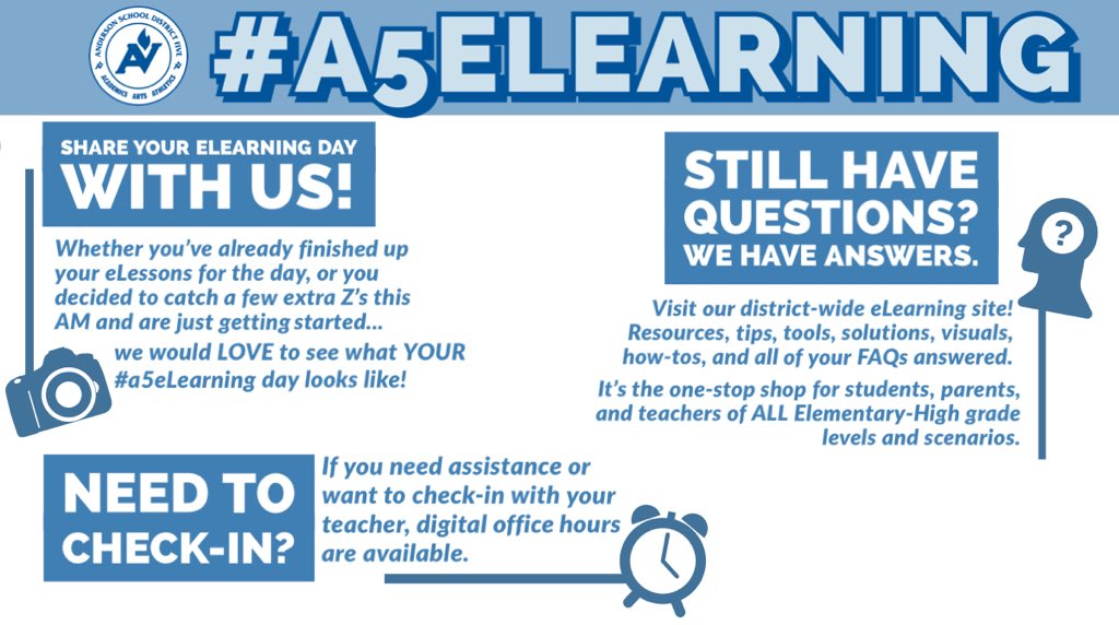 AndersonFive's tweet image. Happy #eLearningday, Anderson Five!! 💻

What are you up to? Share with us what YOUR #a5eLearning day looks like! 📸

Have any questions? Take five and check out our resources ➡️
bit.ly/a5elearning

As always, we’re here to help! 💙 @baldwi2 @a5disteam