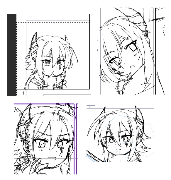 描く度に顔変わる気がする 