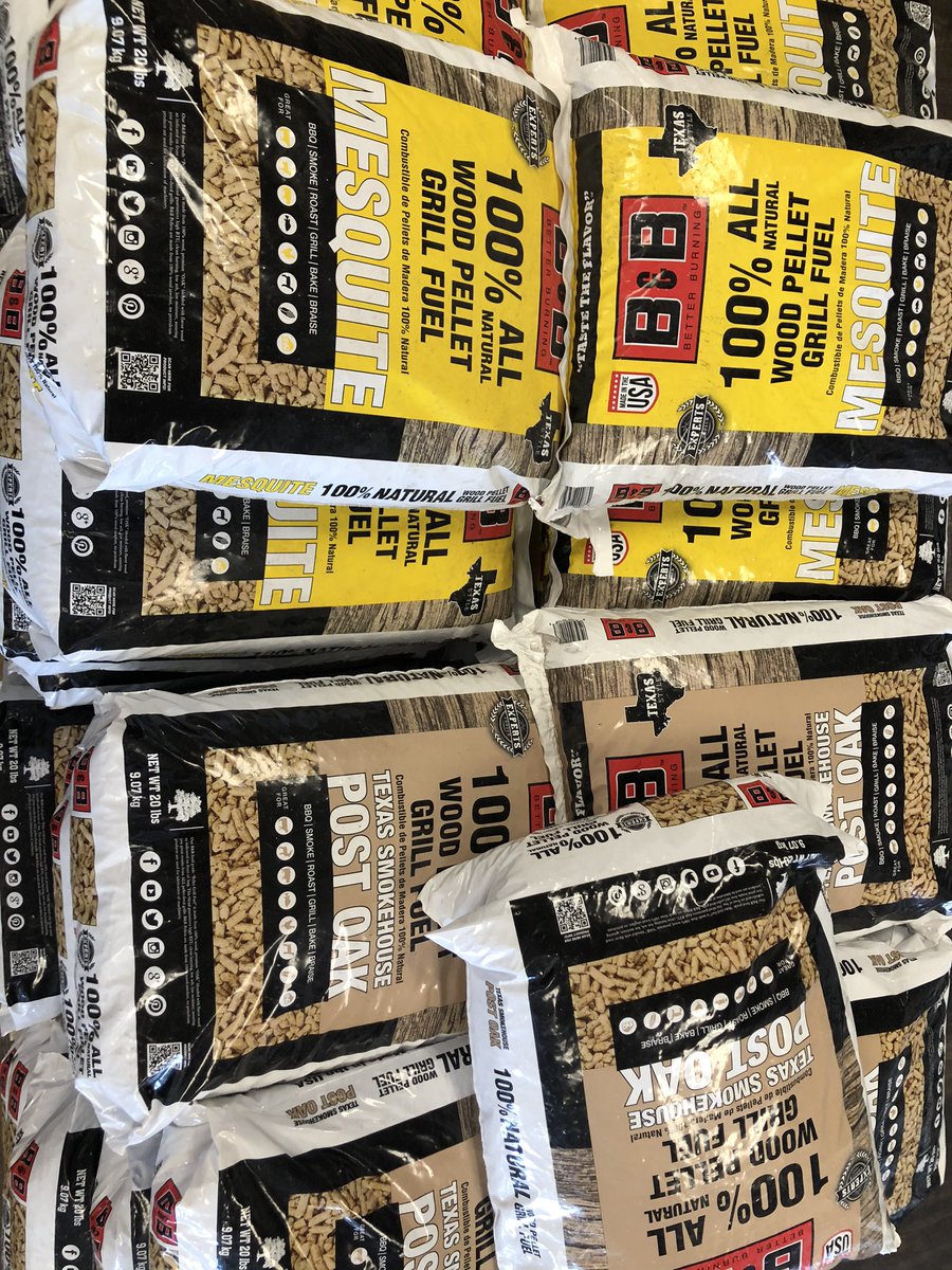 WE HAVE PELLETS! 

Stop by the market and grab a piece of meat to smoke with a bag of B&amp;B pellets! We have hickory, oak, mesquite and championship blend!