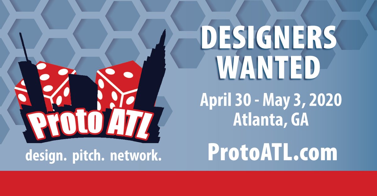 We Want YOU  designers and Play testers! #ProtoATL #GameDesign #Playtest
protoATL.com