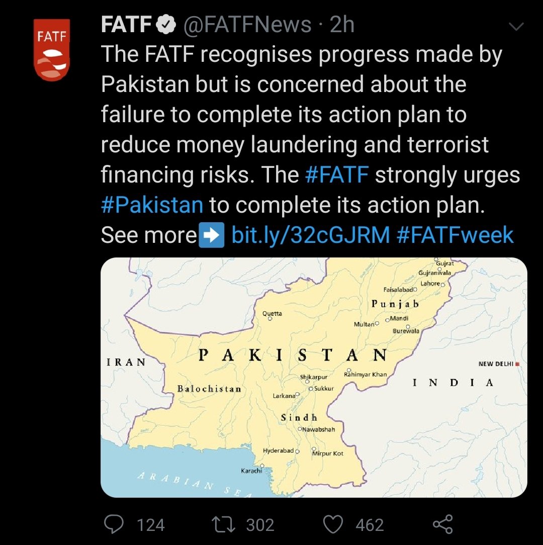 Pakistan living on Extension▪️◾◼
4 months given for deadline of Grey List🗿
#FATF #FATFweek #terroristfinancing
#PTIGovernment #moneylaundering