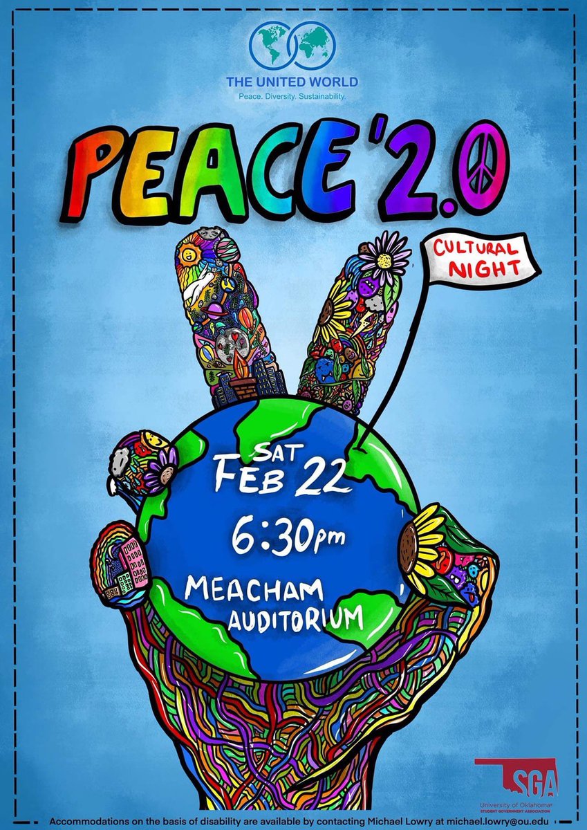 OU2023's tweet image. The United World OU is having cultural night, and guess what? You’re all invited!! It’s on Feb 22 at 6:30 PM at Meacham Auditorium! We hope to see y’all there🥰