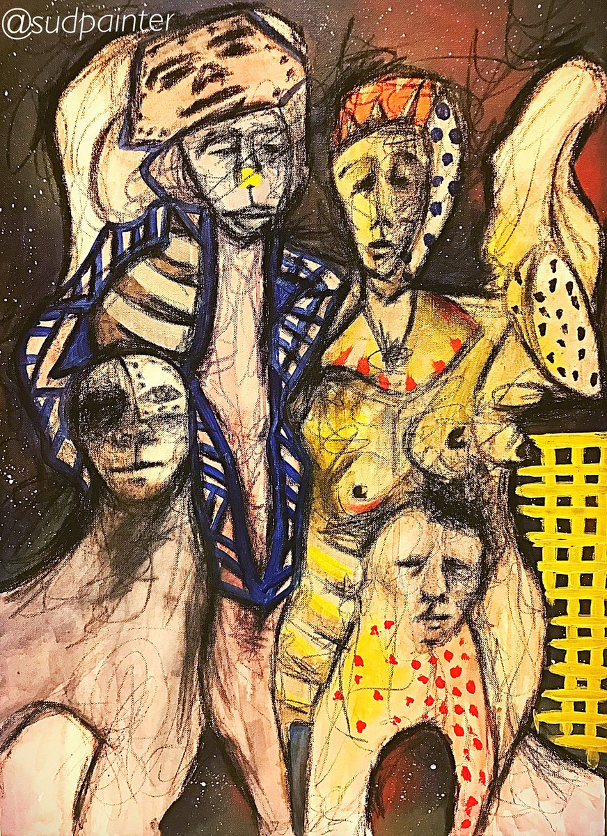 sudpainter's tweet photo. New art work ✨
" قُمـرِية تَراحِـم قُمـرِية 
و تَحكيله بِحُرقـة وِراثيـّة
قُمـرِية من القُمرِي 
الشَـاهِد ..
على خُطوَ المِيتـة
الدُغرُيـَة ..
تَحكيله 
وعِينِيهـا تنَـاهِد ." 
Acrylic and charcoal on canvas 
Size 50 x 70 https://t.co/aOxNeRG0wI