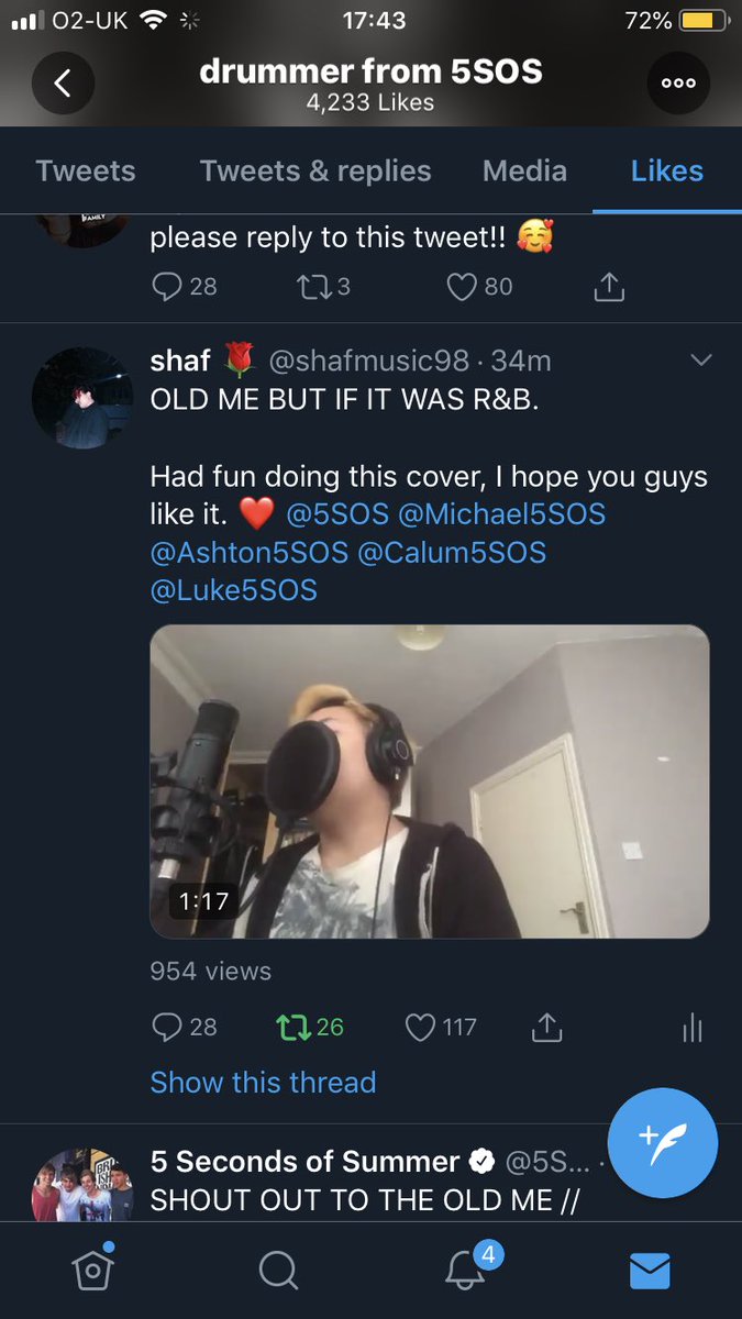 moreofthem_'s tweet photo. I was having such an off day and this really made me smile, thank you so much man. ❤️ @Ashton5SOS 

Stream Old Me!! https://t.co/uy9ErMEuku