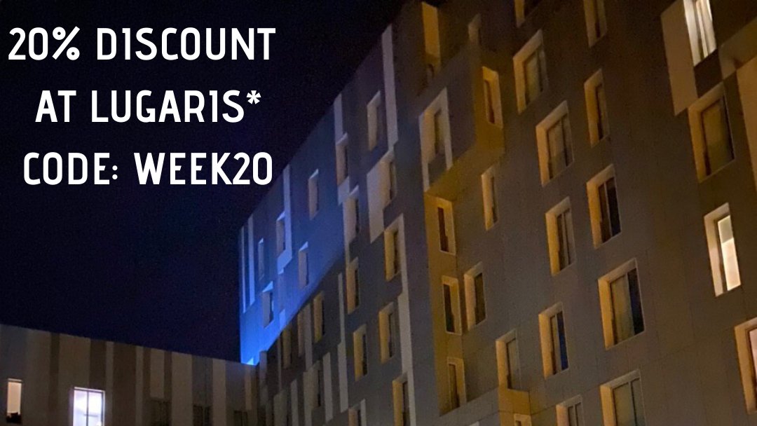 lugarisbcn's tweet photo. Would you like to stay at Lugaris this week? 
This promo code is valid for stays from today, February 21st until March 1st 2020.😄
#promocode #opportunityweek #lugarisbeach #lugarisrambla #lugarisapartments #barcelona #bcn #beautifulcity #holidays #weekends #happyfriday #february https://t.co/wXBanH5eo1