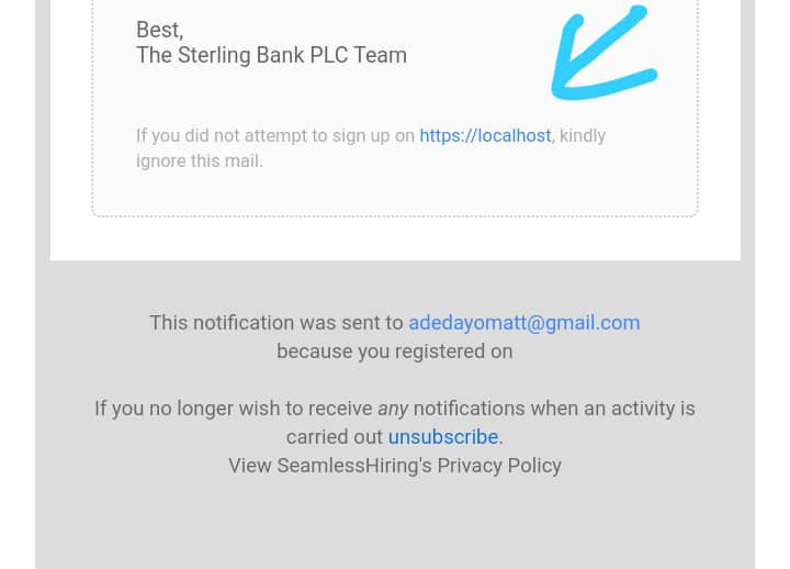 adedayomatt's tweet photo. Dear @Sterling_Bankng I recently applied for the #CodeToBank and I got an email with this footer from your hiring agency.
Please call the attention of their technical team that they are probably still using development configuration in production. https://t.co/Ey9UhU1SAi