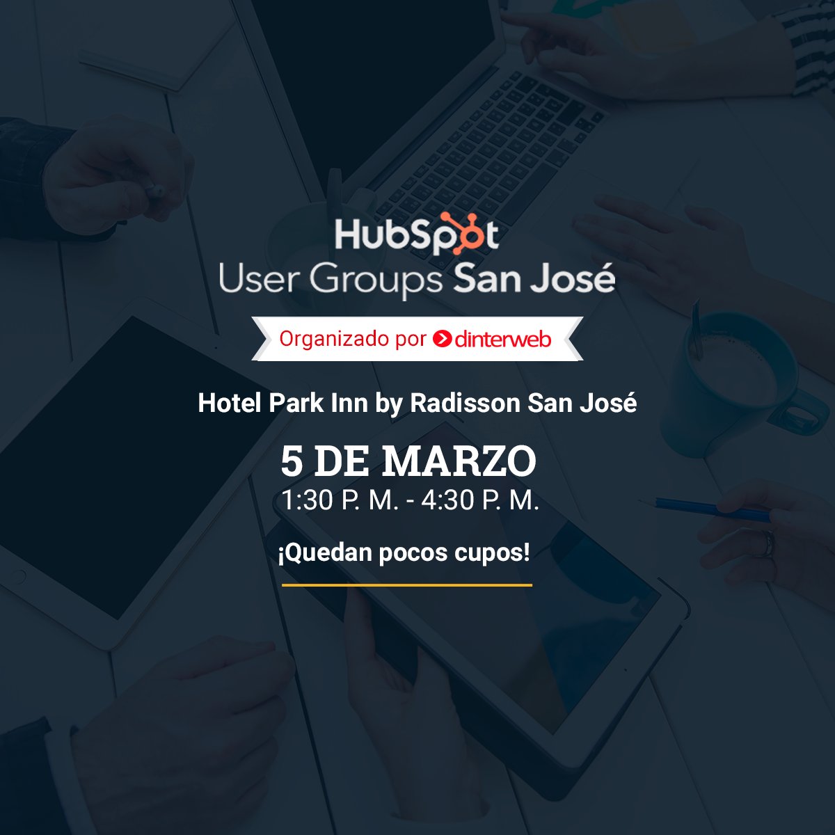 dinterweb's tweet image. Falta poco para el primer HubSpot User Group San José del año. Será una excelente oportunidad para compartir ideas, buenas prácticas y aprender lo más novedoso sobre HubSpot. 

¡Los cupos se están agotando!, reserva el tuyo en este enlace ➡️ hubs.ly/H0m_58V0