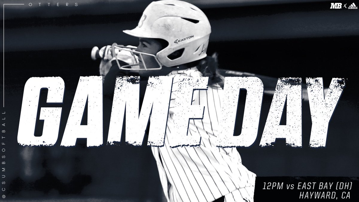 CSUMBsoftball's tweet photo. It’s a special game day this weekend because it’s ‼️BATTLE OF THE BAYS‼️
Otters are on the road to take on CSUEB in a 4-game series that starts today at 12 & 2💪🏼🥎🦦
⏰12:00pm & 2:00pm
📈 https://t.co/nKEHRyHHSw
📺 https://t.co/HzPKPf69Gc
#HDHN #WeAreMB #BattleOfTheBays https://t.co/FMLwLvP2vx