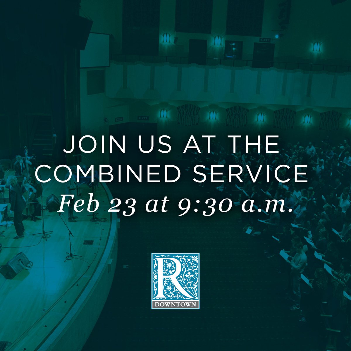 This Sunday, we're having a joint 9:30 a.m. service because of a previously scheduled event at The Salvation Army. Our 5 p.m. service is canceled, so please join us at 9:30 a.m.!
