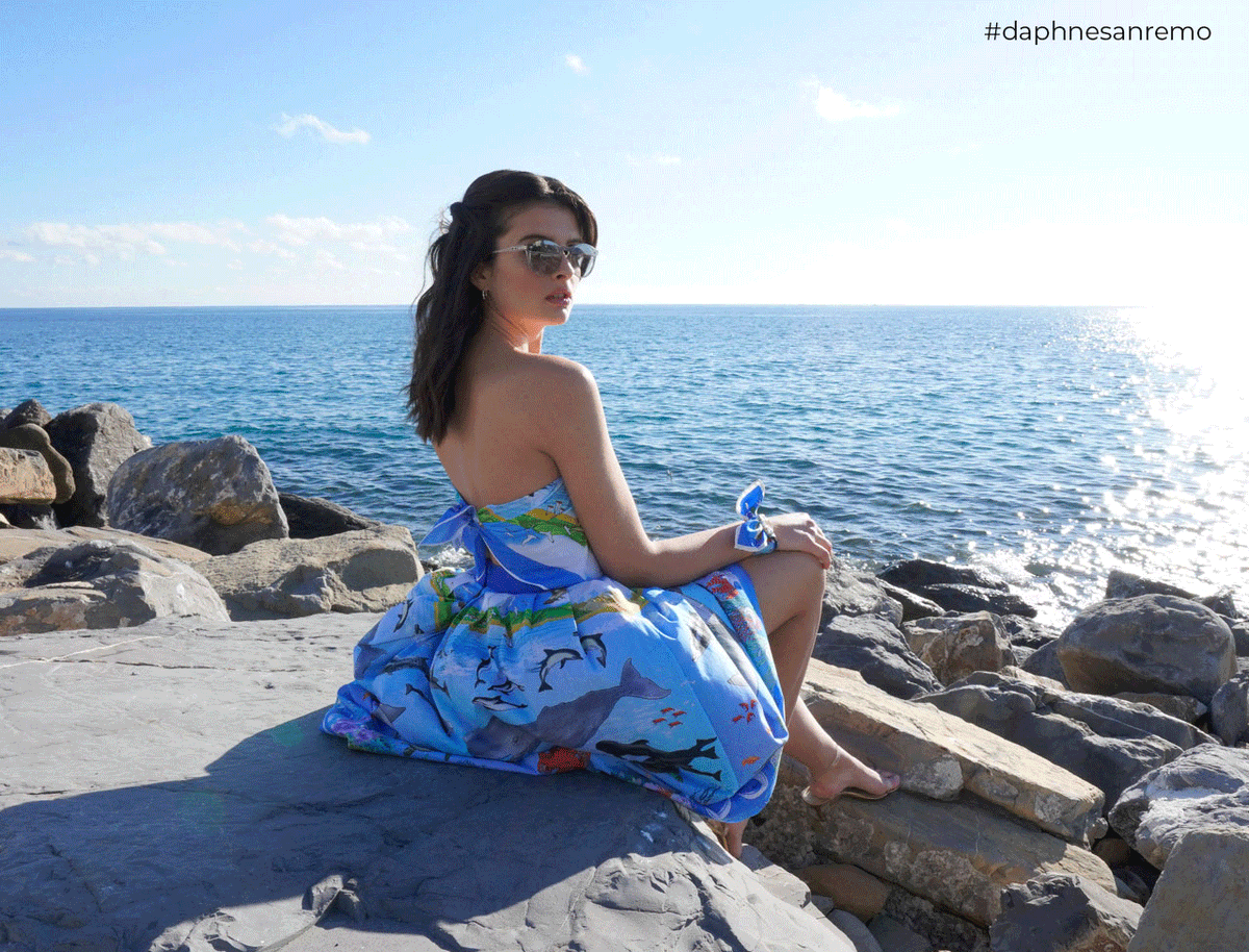 DAPHNESanremo's tweet photo. MFW 2020-21 Daphné il futuro è la moda sostenibile
Credits Photo - Saverio Chiappalone - Model Chiara Torre - Makeup Andrea Pallanca - Hairstylist Raborn
#daphnesanremo #istutitotethys #daphnemoda #modaetica #sustanability #daphnefoulard #HauteCouture  #Behindthescenes #mfw2020 https://t.co/sYcLj2aIyz