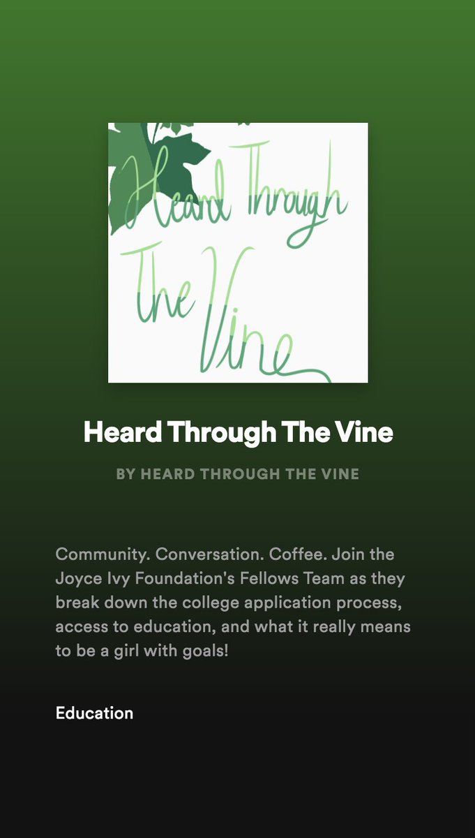 jif_scholars's tweet photo. This just in-- Heard Through The Vine can also be listened to on Spotify! https://t.co/OPn44BqHpa