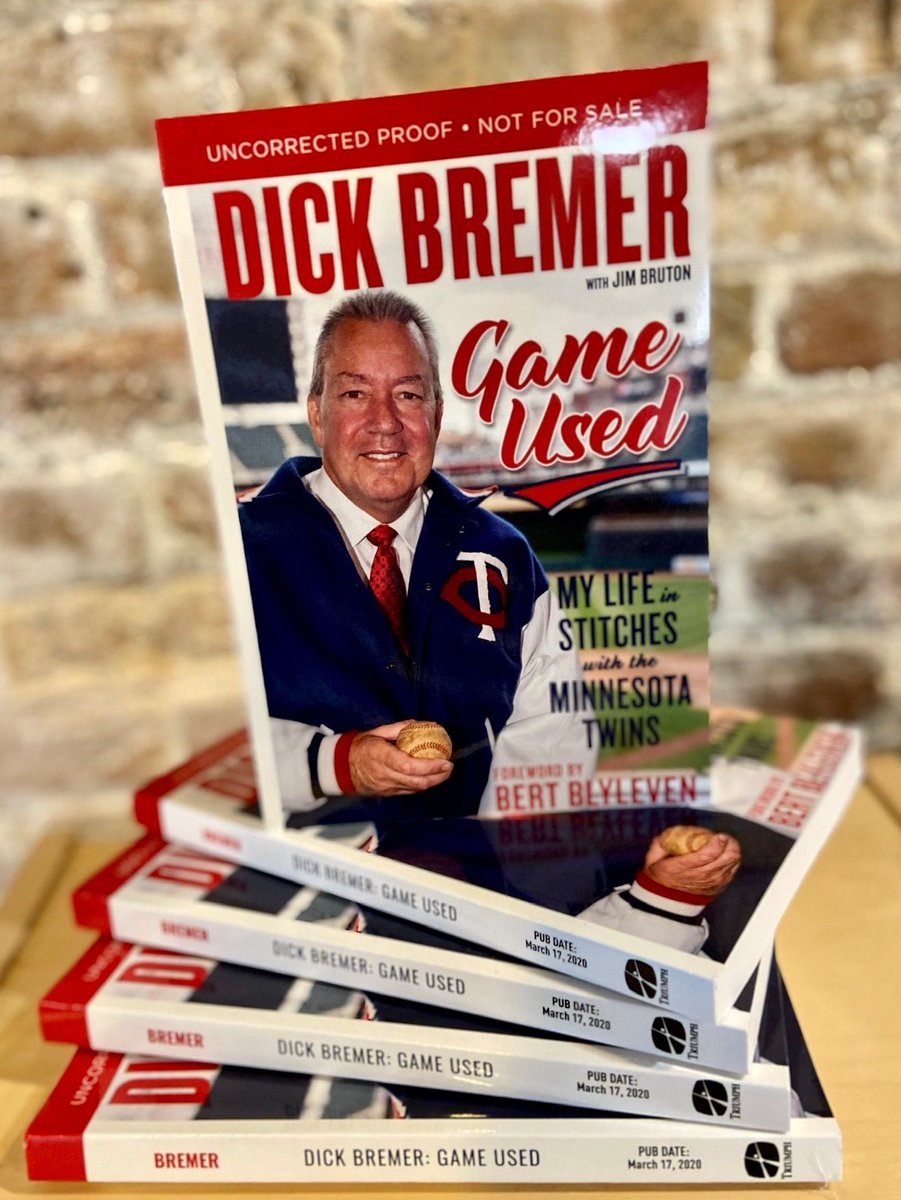 TriumphBooks's tweet image. . @dbremer_pxp's memoir takes #Twins fans behind the mic, into the clubhouse, and beyond as only he can. ‘Like’ &amp;amp; ‘retweet’ this post for a chance to win a galley. Must be following to enter. US only. Giveaway ends 2/23 at midnight. #FreebieFriday 

buff.ly/37OvY9s