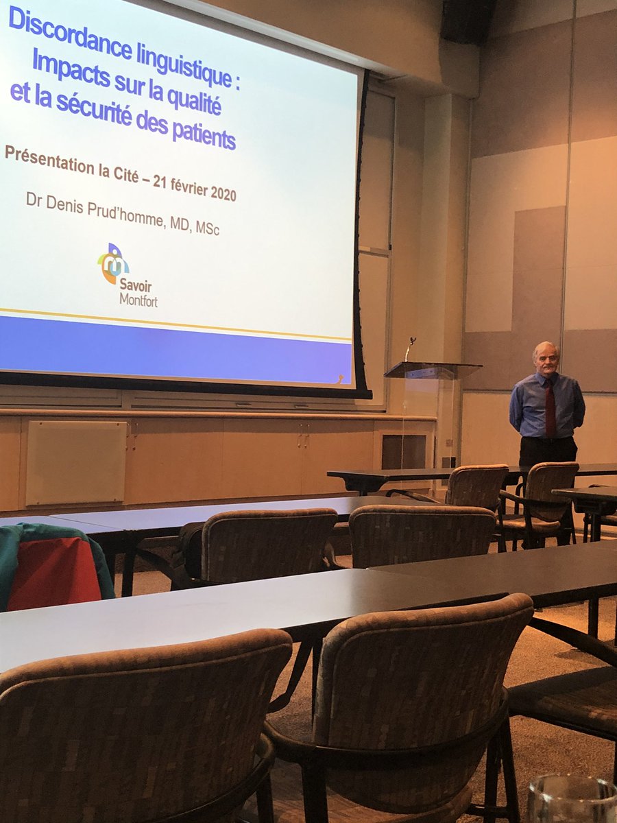« être servis en français peut sauver votre vie! » Dr Prud’homme. Super présentation sur l’importance de l’offre active au <a href="/CollegeLaCite/">LA CITÉ</a> ! Merci Dr Prud’homme et le CNFS