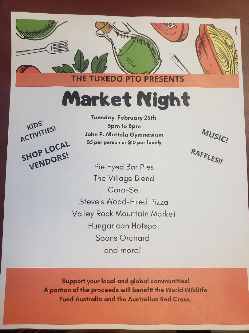 Please come out and support our Market Night on Tuesday February 25!!!