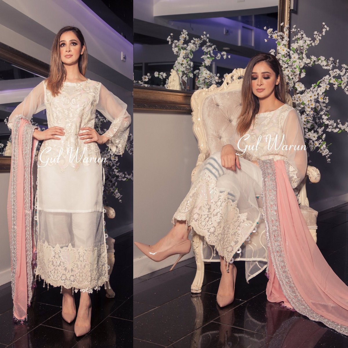 Luxury Pret formal wear by #Gulwarun 
*
Beauty in simplicity 🌷 Perfect for a  Nikah or Walima
*
Stitched and ready to wear £79
*
#designerdhaage #pakistanidesignerwear #shaadi #walima #nikah #ilford #ilfordlane