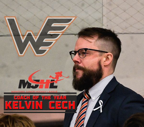 Winkler Flyers Head Coach Kelvin Cech has been named the <a href="/mjhlhockey/">MJHL</a> Coach of the Year. Well done sir! Full story to come. #greatguy #goflyersgo