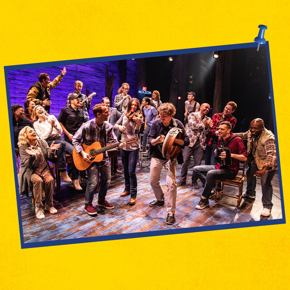 National Tour Cast and Band of Come From Away on stage