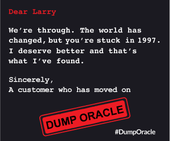 AMULETAnalytics's tweet image. HA! Billboards seen around Silicon Valley today ... What happened to Oracle? @memsql #DumpOracle