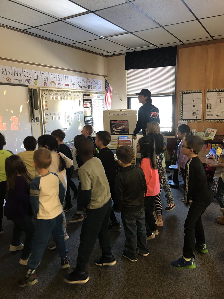 KasmerKinder's tweet photo. Thank you Fireman Jake for coming today.  🚒 https://t.co/Yzqdbj9EnV