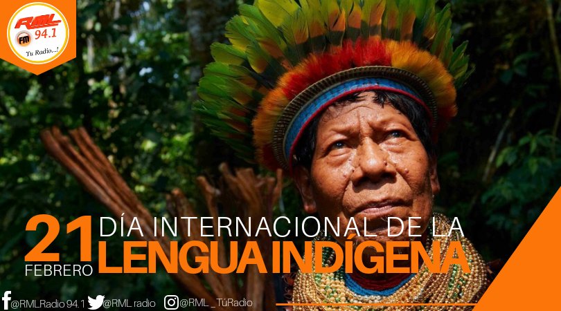 RML_Radio's tweet photo. #DíaDeLaLengua | Hoy 21 de febrero Día Internacional de la Lengua Indigena, fecha conmemorada por todos los pueblos y nacionalidades indígenas que conservan su propia lengua.
#RML_Informa
#LatacungaViveElCambio
#LatacungaViveElBicentenario 

¡RML 94.1, Tú Radio! https://t.co/Y3TeycS9Tn