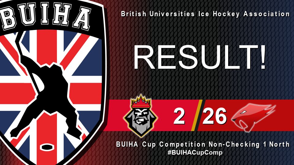 🚨 MATCH RESULT 🚨

🏠 <a href="/NrthumbriaKings/">Northumbria Kings</a> B 2 - 26 <a href="/BradfordSabres/">Bradford Sabres</a> 🚌

📋 buiha.org.uk/g/7029

#BUIHACupComp