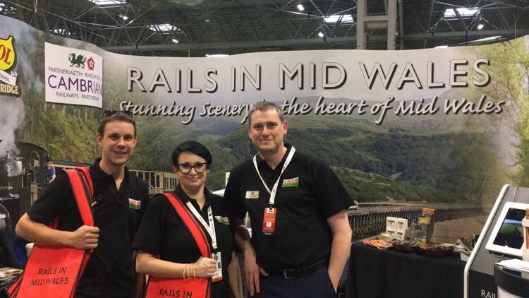 CambrianLine's tweet photo. A rare quiet moment at the @CaravanCampShow @NECCaravanShow on stand 4220.  Come and see us with @TalyllynRailway @RheidolRailway  and @tfwrail . We’re promoting #realmidwales until Sunday! https://t.co/LLpxuwMEHX