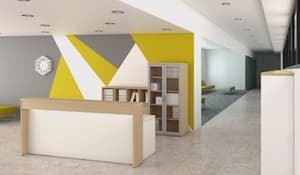 Creativity. Sophistication. When was the last time you thought about your office reception desk? Check out this Lacasse Morpheo reception furniture: #OfficeFurniture hubs.ly/H0mQY8q0