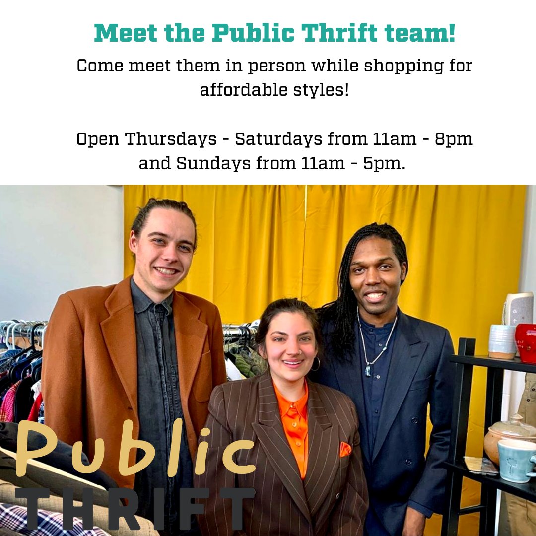 StartWithBuild's tweet image. Public Thrift will be open in our PILOT space until March 29th. Don't wait, come visit them today! #StartWithBuild