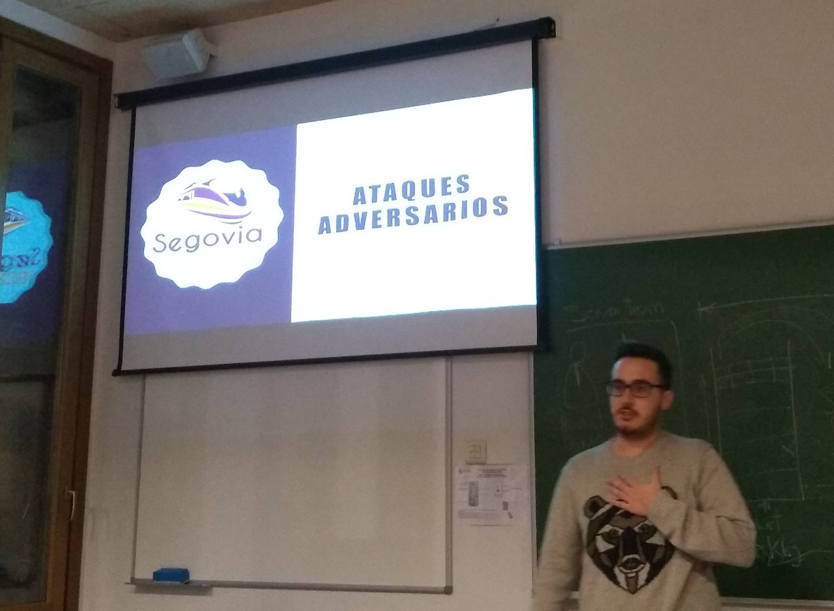 SegoTechTrain's tweet photo. Continuamos con José Manuel Simón Ramos y sus "Ataques Adversarios: Como engañar a una Red Neuronal" https://t.co/vOrDE8oNKD