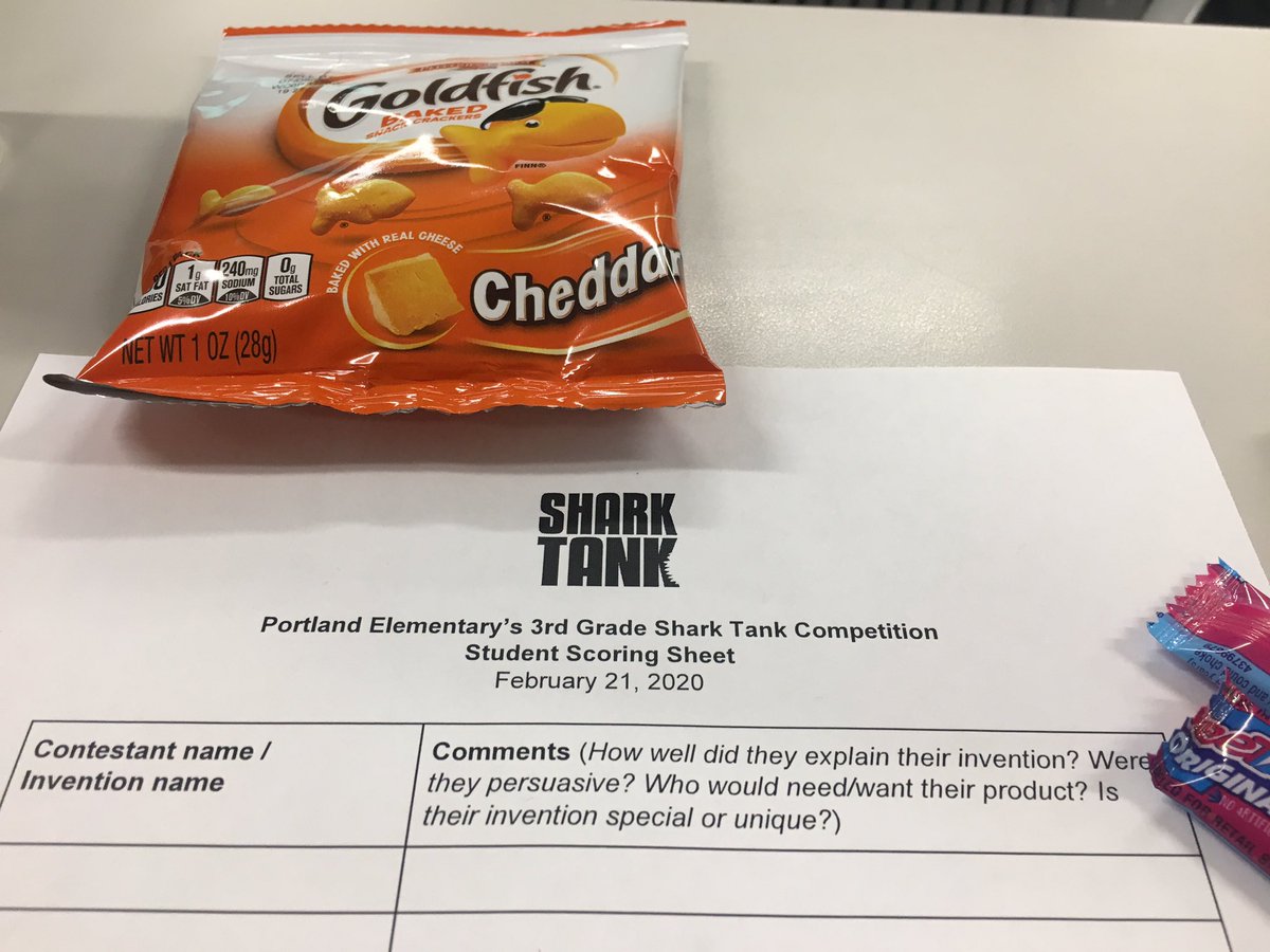 BaumerPES's tweet photo. HUGE shoutout to our partners @ElevatePortland for hosting our first ever Shark Tank! Students presented their innovations to a panel of entrepreneurs. Three winners will take their inventions to the next step, production! @portlandjcps #WeareJCPS #PortlandGrows https://t.co/2R0mMdAjky