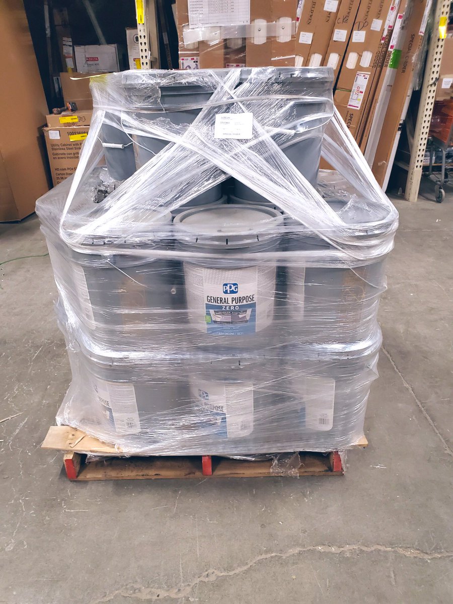 erinparker24's tweet photo. Just started working w/Thd1252 a couple months ago! It’s been a great partnership! 145 gallons (a pickup truck full) of PPG General Purpose Zero Primer special order just arrived for a managed account! @PPGHOMEDEPOTFST @DaveMusen @JasonMazinski @Stratto1Clinton @Frank_Ryczak https://t.co/iq2rFVTNNy